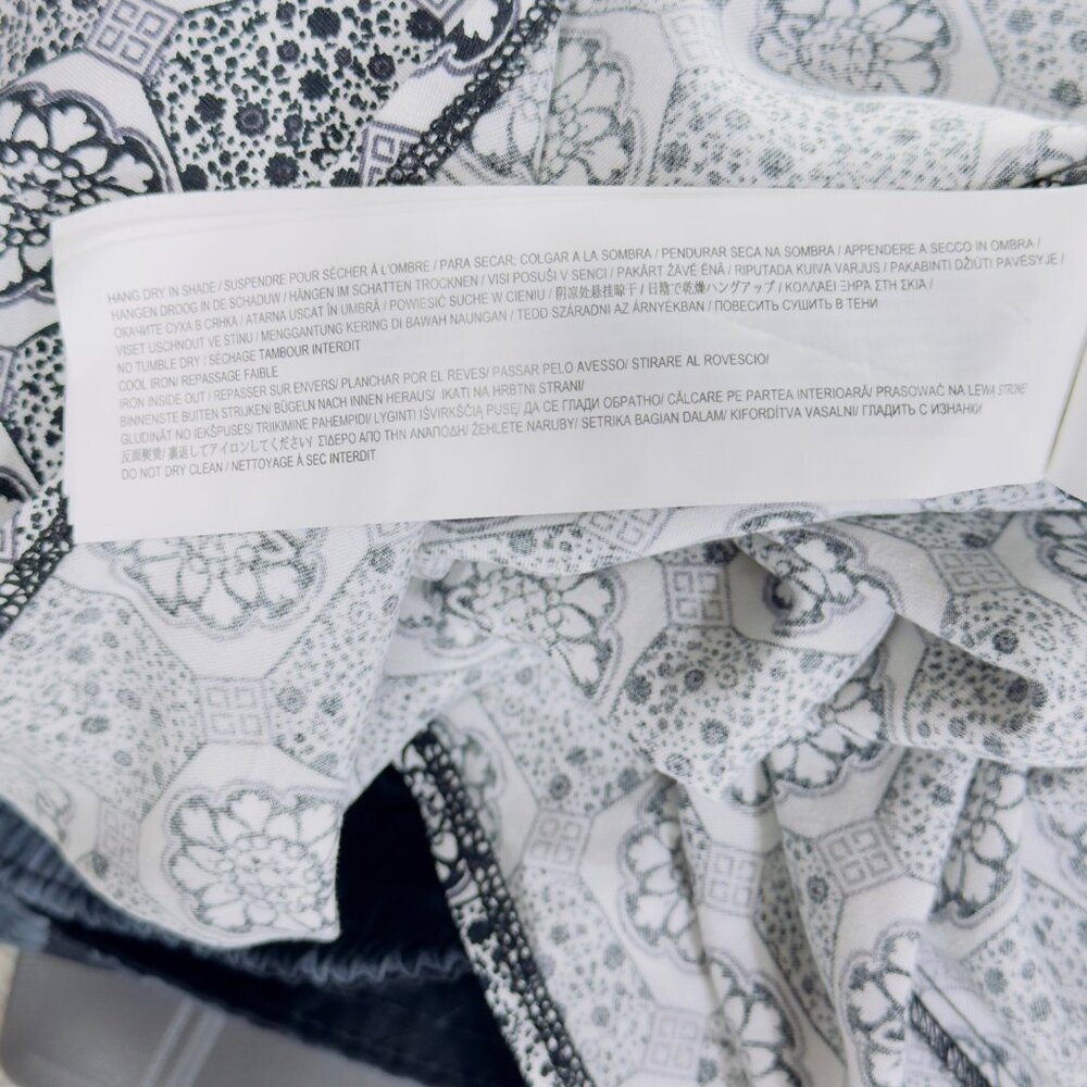 MINKPINK Women's Boho Maxi Skirt Geometric Floral Print Black & White Size M - Picture 11 of 13